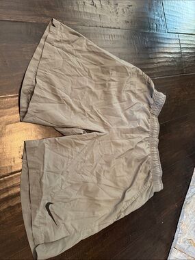 Nike Men’s Gray Athletic Shorts with Black Swoosh